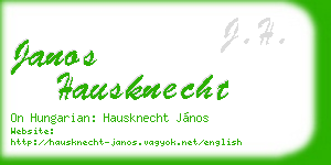 janos hausknecht business card